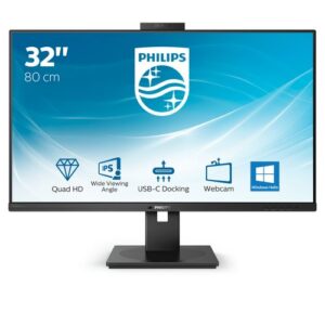 MONITOR PHILIPS LED 31.5" 326P1H/00 IPS 2560x1440 4ms 250cd/m² 1.000:1 (50.000.000:1)2x5W MM WEBCAM PIVOT 2HDMI DP USB-C docking