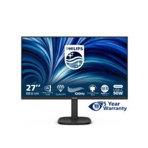 MONITOR PHILIPS LED 27"Wide 27B2U3601/00 IPS 2560x1440 120Hz 4ms 350cd/mq 1.000:1 2x2W MM Reg.H PIVOT HDMI DP USB-C Docking