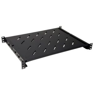 RIPIANO UNIVERSALE LINK PER ARMADIO RACK 19" ALLUNGABILE 350mm CON 4 AGGANCI NERO per armadi profondi circa 600 mm LKRIP350AN