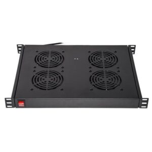 RIPIANO LINK PER ARMADI RACK19" CON 4 VENTOLE NERO 4 AGGANCI 483x330x44mm CON TERMOSTATO LKFAN4R