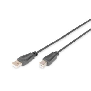 CAVO DIGITUS USB 2.0 A TO USB B, M/M, 5MT, (TIPO STAMPANTE), NERO, AK300105050S
