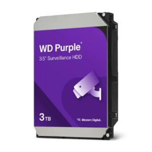 HD WD SATA3 3TB 3.5" PURPLE INTELLIPOWER 128mb cache 24x7 - (Ideali per DVR/PVR) WD34PURZ - Gar. 3 anni