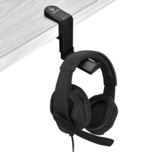 PORTACUFFIE TRITON P002-HH01 poggiacuffie da sottoscrivania con clip a molla o adesivo gancio 360°