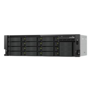 NAS RACK 3U QNAP TS-h1655XeU-RP-8G 12+4 3,5"/2,5" NOHD 2x2.5GBE 1x10GBE BaseT 8GB RAM Intel Atom C5125 8C 2.8GHz 2X550W