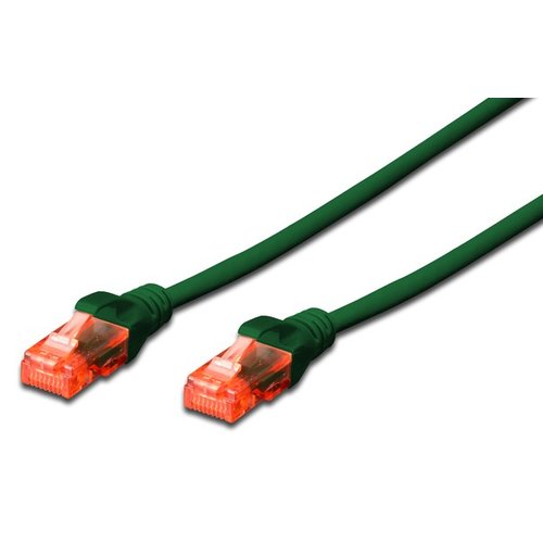 CAVO RETE DIGITUS CAT.6 UTP NON SCHERMATO LSZH VERDE 1mt