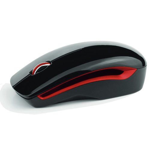 MOUSE ATLANTIS OFFICE P009-M7061-G WIRELESS 3 tasti 1.200dpi mini ricevitore USB nano - Nero