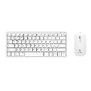 KIT ATLANTIS PREMIUM P013-LK-8955-WW MINI TASTIERA ULTRASLIM WIRELESS DUAL MODE + MOUSE WIRELESS - BIANCA