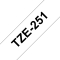 NASTRO BROTHER TZE251 Laminato 24mm Nero/Bianco - immagine 3