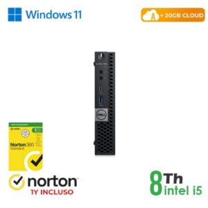 PC DELL RINOVO REFURBISHED Optiplex 7060M RN45532381 MINI i5-8x00 16GB SSD256GB W11P + CLOUD 20GB + NORTON