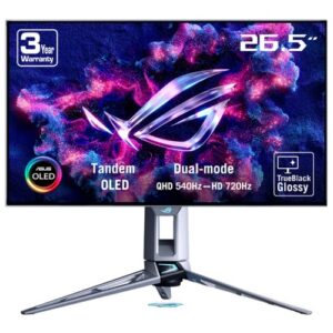 MONITOR ASUS 27" ROG Swift OLED PG27AQWP-W Wide 2560x1440 540HZ 450cd/m² 1.500.000:1 PIVOT Reg.H 2HDMI DP