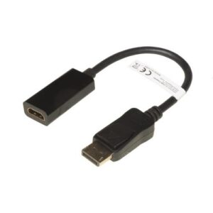 ADATTATORE LINK DISPLAYPORT 1.2 MASCHIO - HDMI® 1.4 FEMMINA CONTATTI DORATI 4K@30HZ CM 20, NERO, LKADAT210