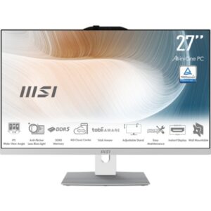 ALL IN ONE MSI Modern AM272P 1M-1095XEU 27" INTEL CORE 7 150U 16GB(8GB*2) SSD1TB NO SISTEMA OPERATIVO Bianco