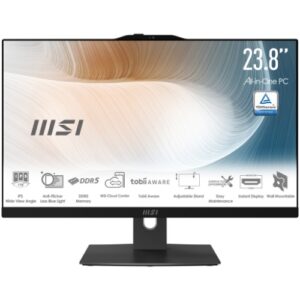 ALL IN ONE MSI Modern AM242TP 1M-2267XEU 23,8" TOUCH INTEL CORE 5 120U 8GB SSD512GB NO SISTEMA OPERATIVO Nero