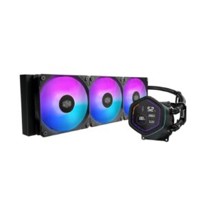 DISSIPATORE LIQUIDO COOLER MASTER - MML CORE NEX DIGITAL 360 BLACK ARGB VENTOLE 3x 120MM DISPLAY LED - MLX-D36M-A18PA-RD