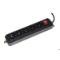 MULTIPRESA LINK 5 PRESE UNIVERSALI ITA/SCHUKO 10/16 A - SPINA 16 A CON INTERRUTTORE CAVO MT 3 CON INTERRUTTORE, NERO LKMP053N - immagine 3