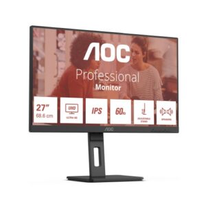 MONITOR AOC LED 27" Wide U27E3UF IPS 3840x2160 4ms 350cd/mq 50.000.000:1 2x2W MM Reg.H PIVOT 2HDMI DP USB